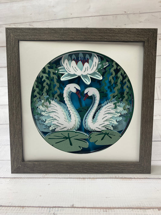 Swan Shadow Box