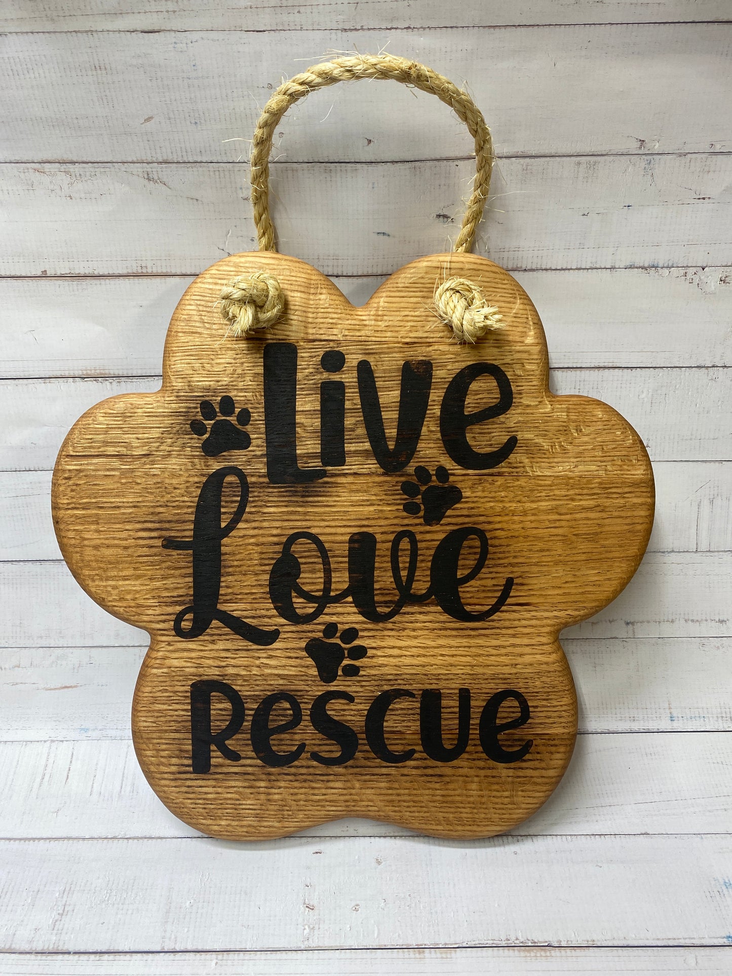 Wooden Paw Print Signs