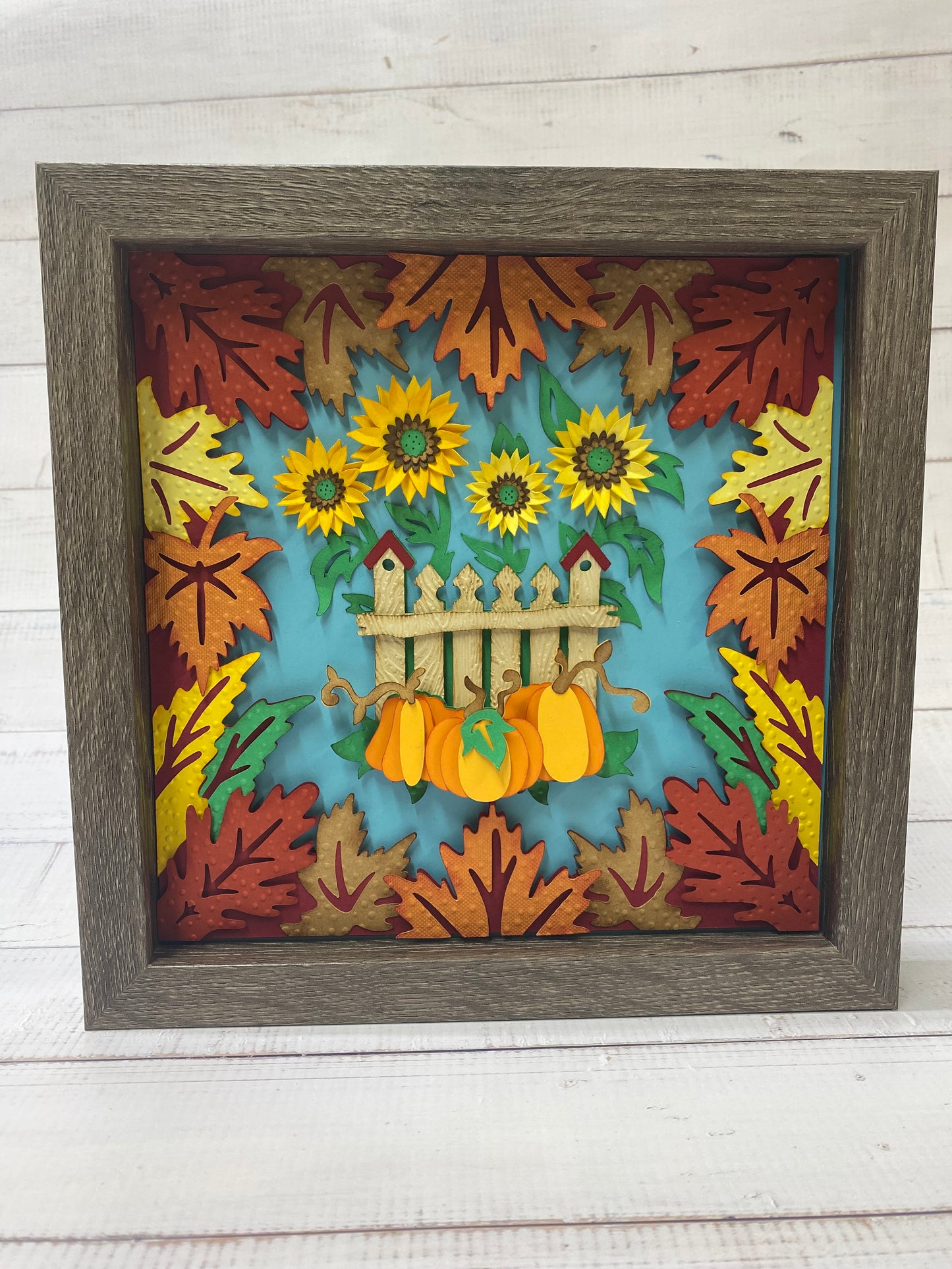 Falling Leaves Shadow Box