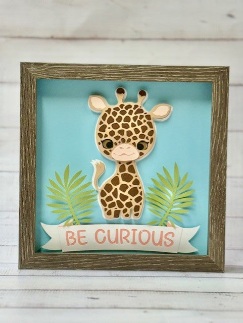 Baby Giraffe Shadow Box