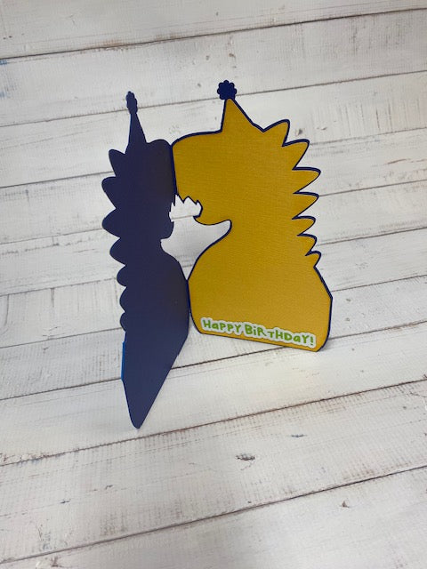Dinosaur Birthday Card with Gift Card Holder
