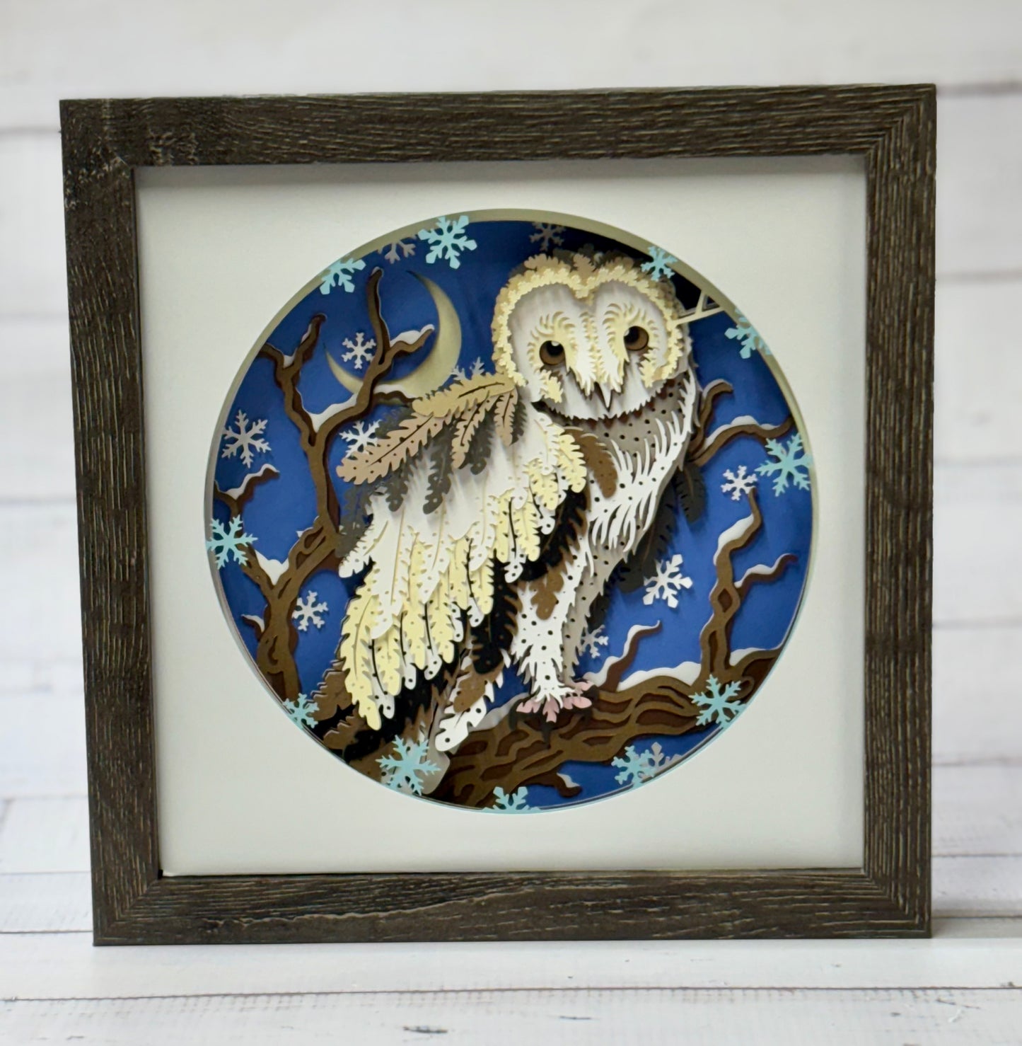 Snowy Owl Shadow Box