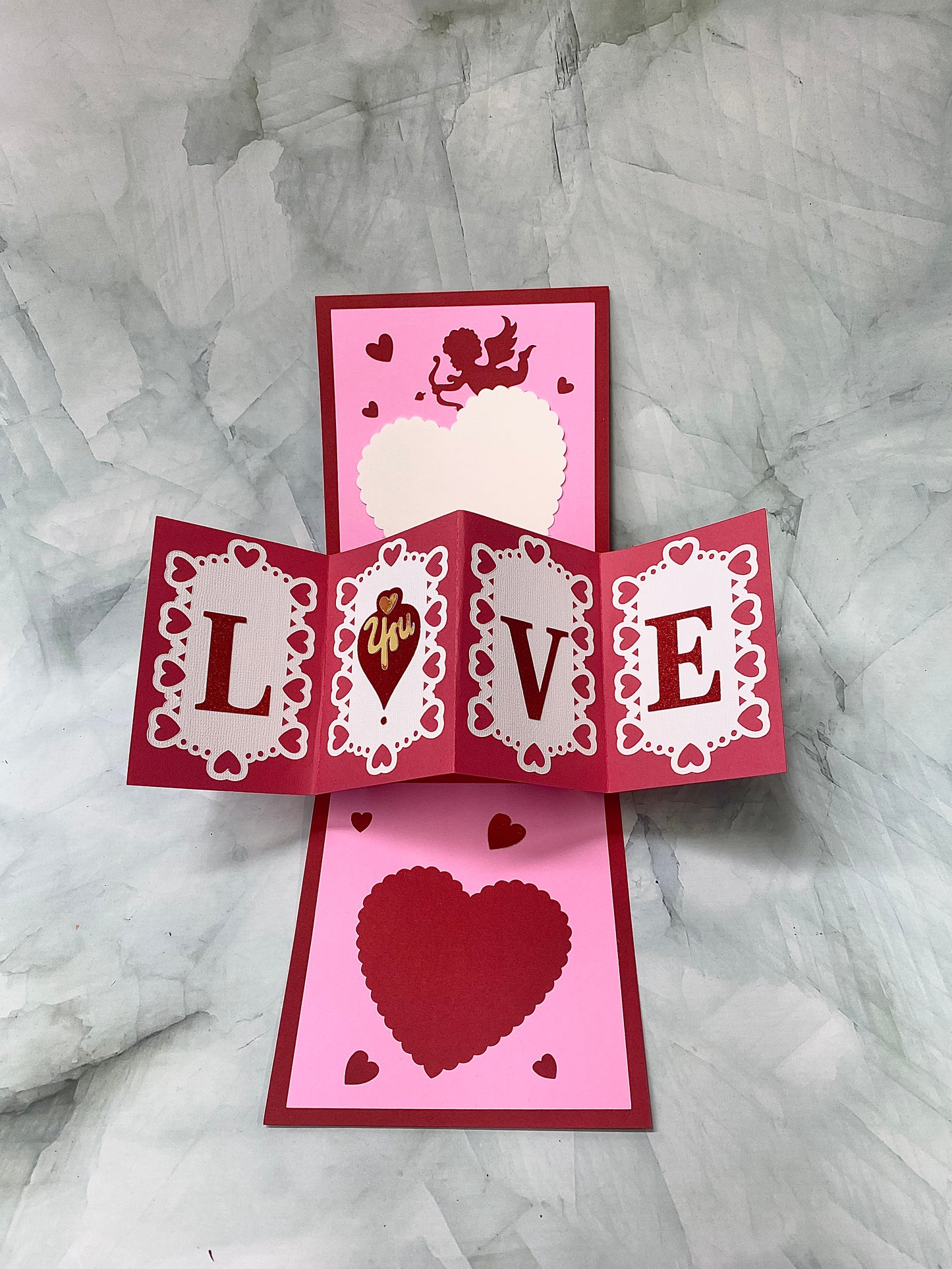 Valentine’s LOVE pop twist card