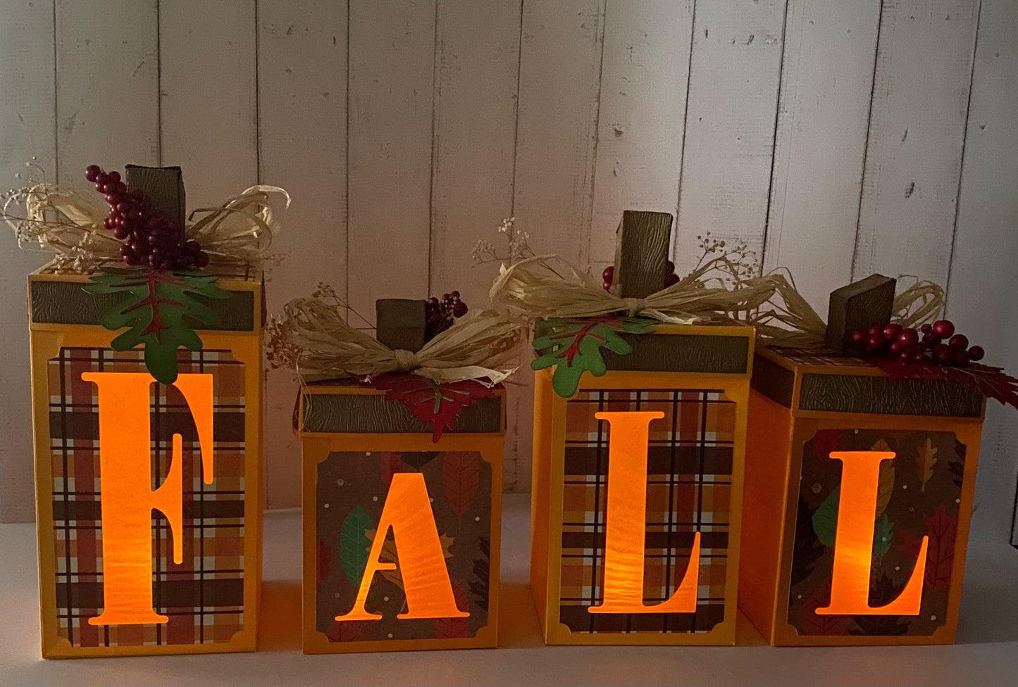 Fall luminary centerpiece