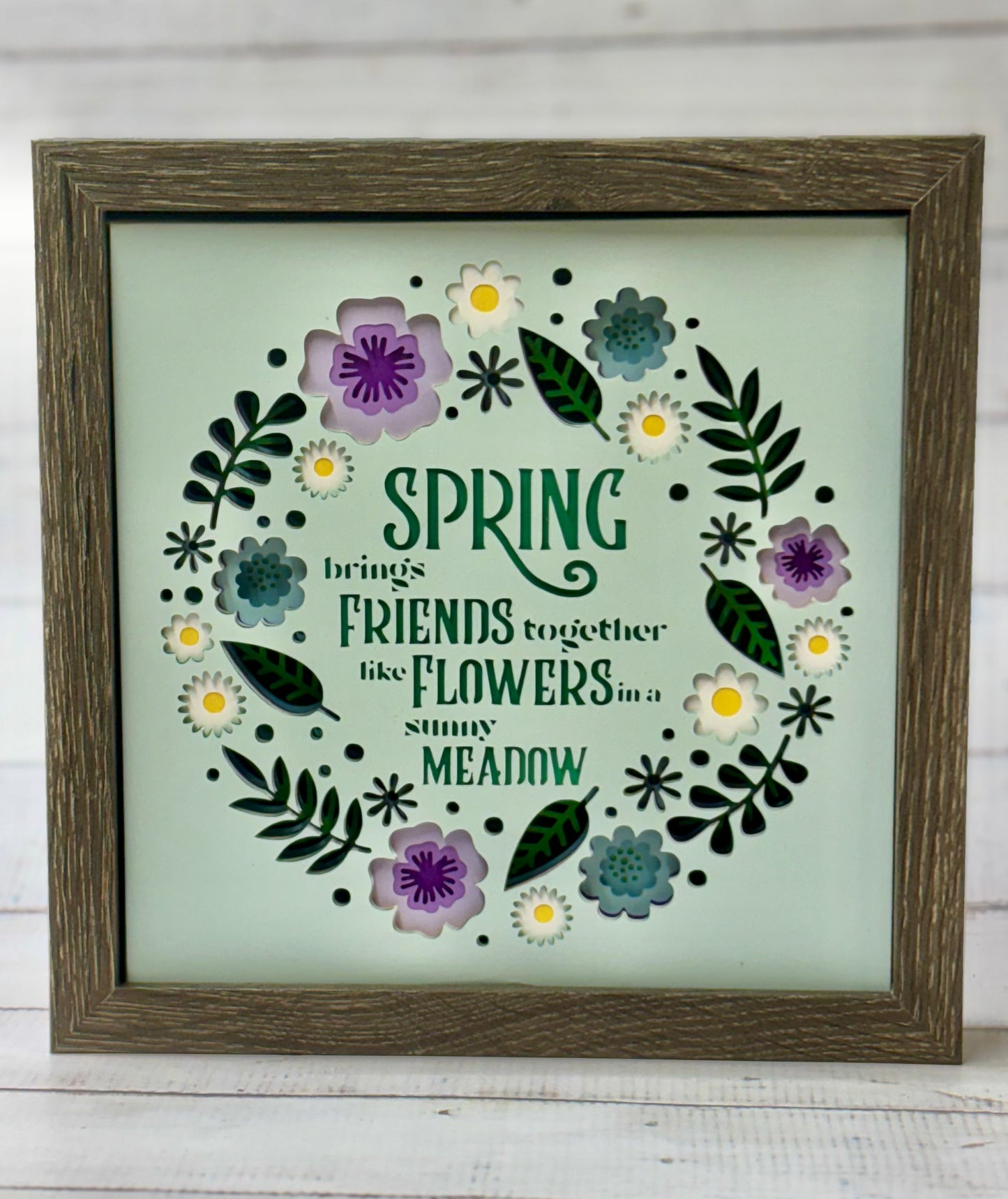 Spring Flower Shadow Box