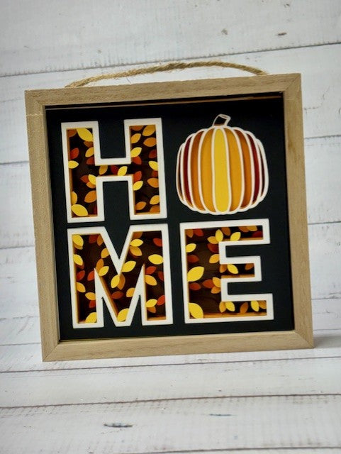 HOME Pumpkin Shadow Box