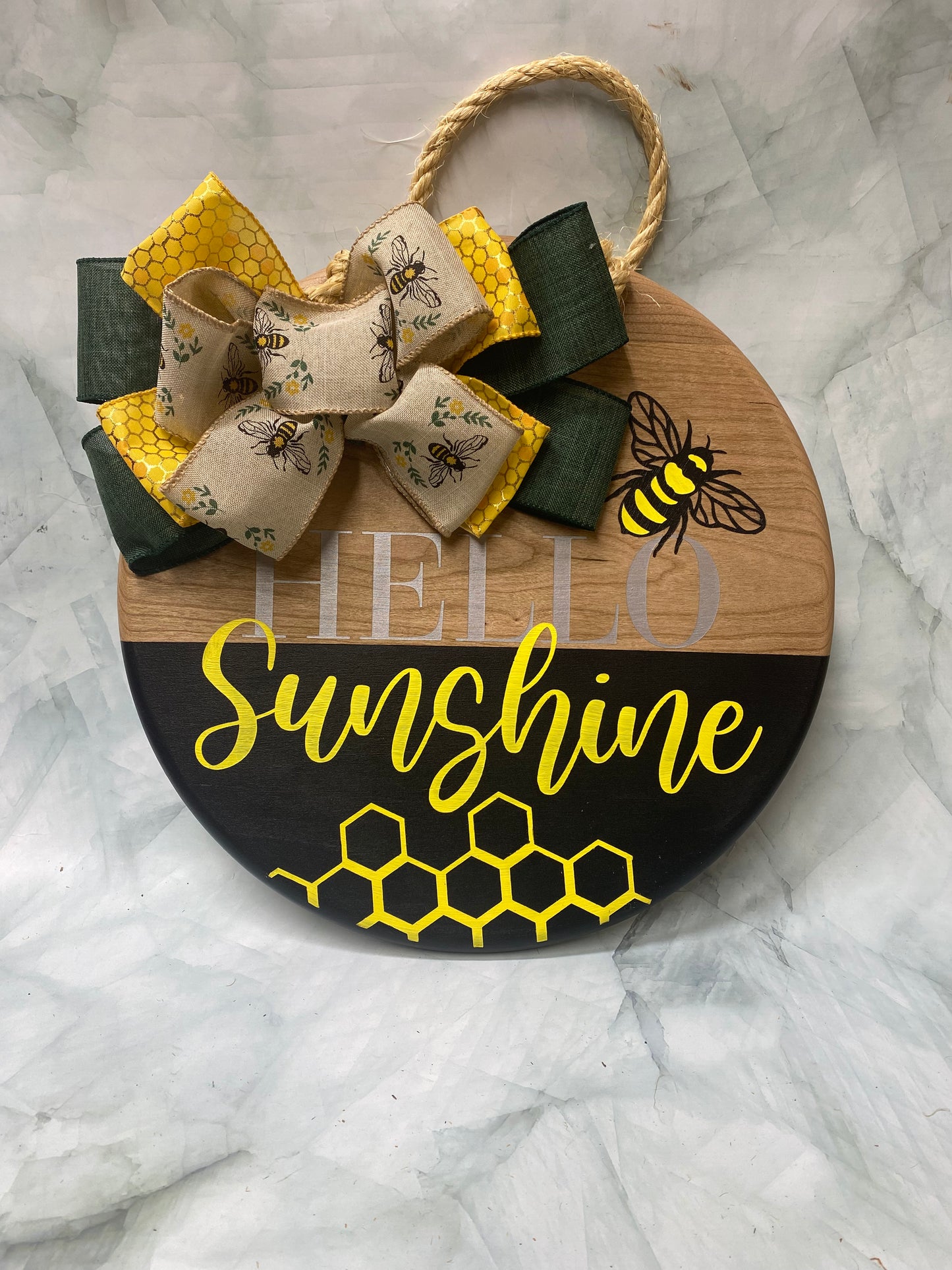 Wooden round door signs