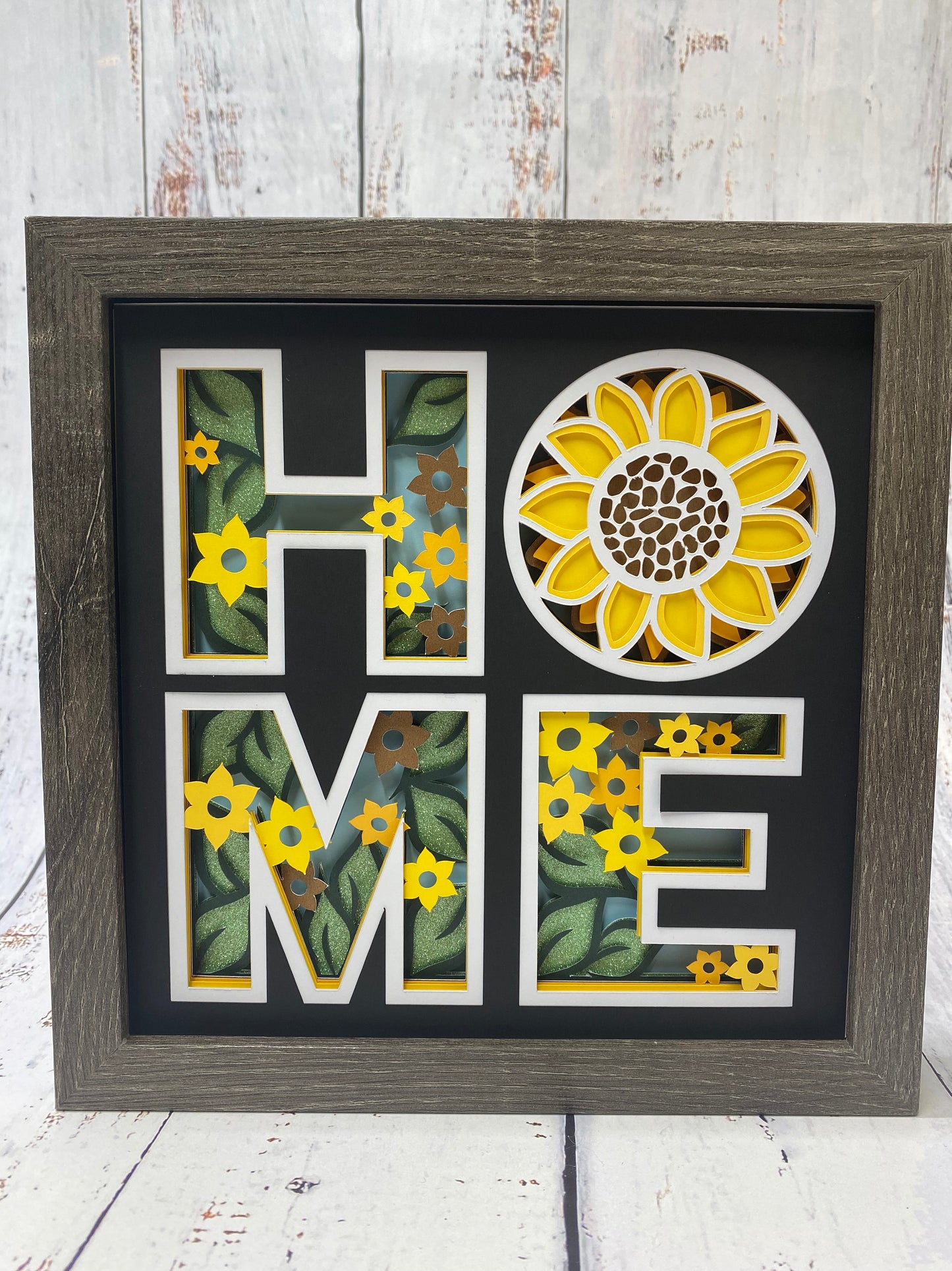 HOME Sunflower Shadow Box
