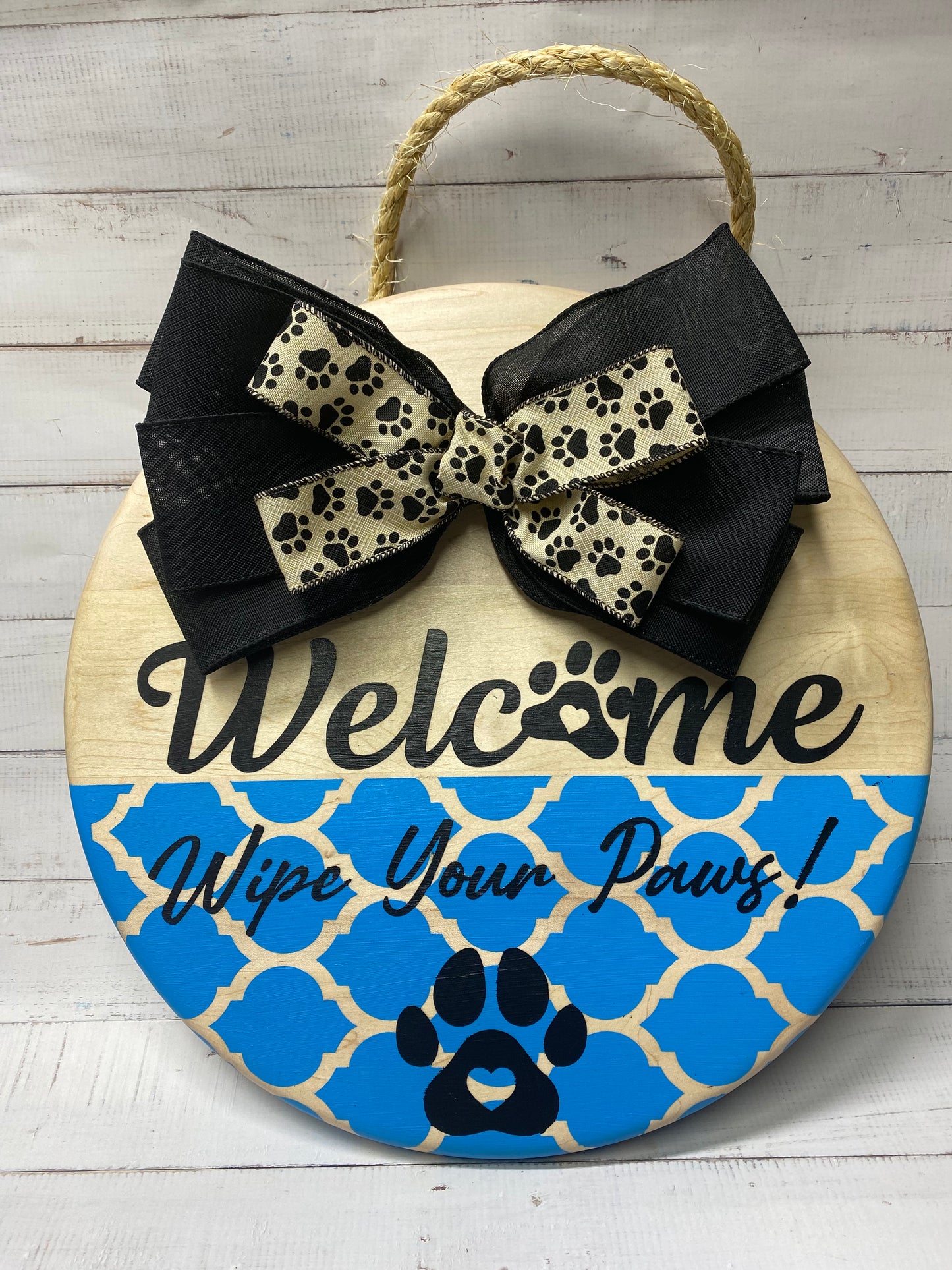 Wooden round door signs