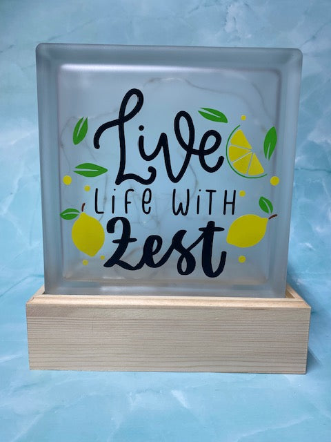 Large Lighted Glass Block