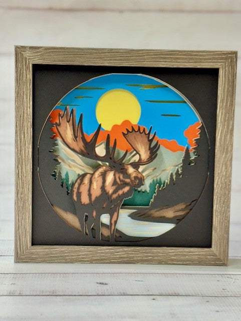 Moose Shadow Box