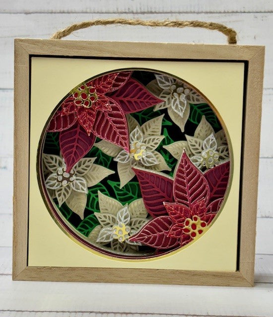Poinsettia Shadow Box