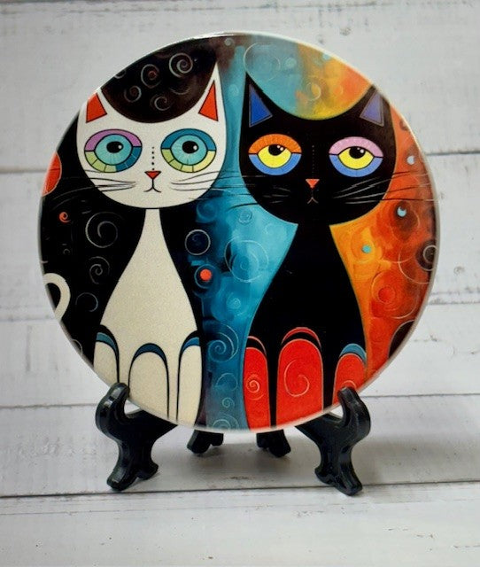 Cat Round Coasters