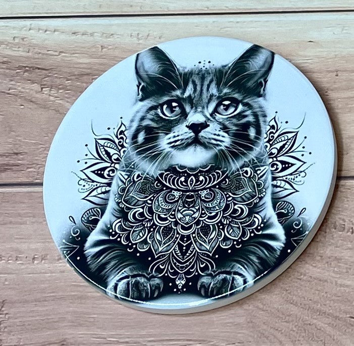 Cat Round Coasters