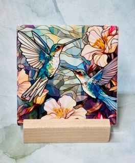 Hummingbird Square Coasters