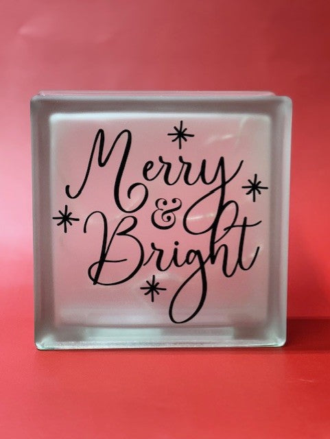 Large Lighted Glass Block