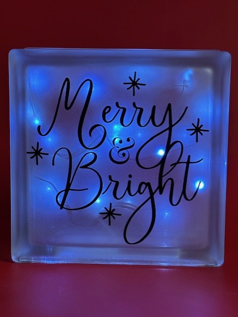 Large Lighted Glass Block