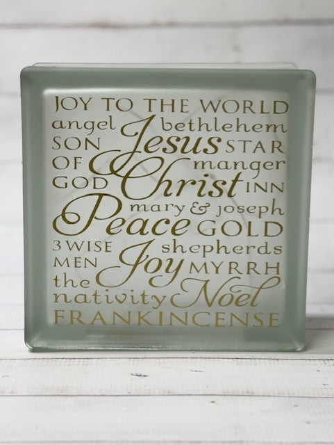 Large Lighted Glass Block