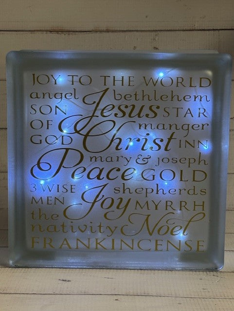 Large Lighted Glass Block