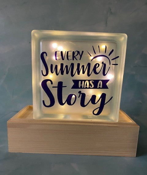 Large Lighted Glass Block