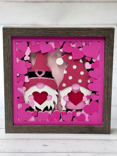 Gnome Valentine Shadow Box
