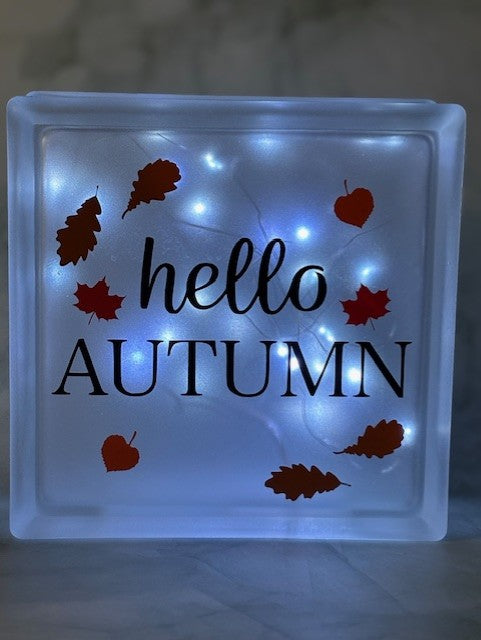 Large Lighted Glass Block