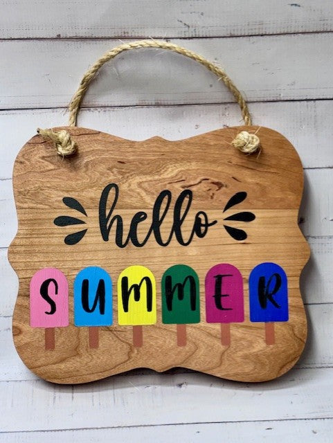 Small wooden signs