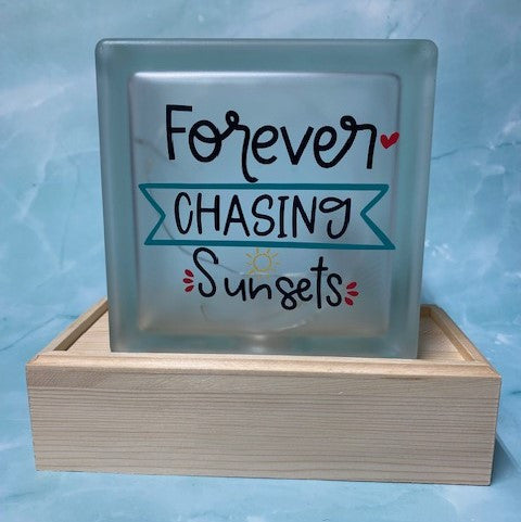Large Lighted Glass Block