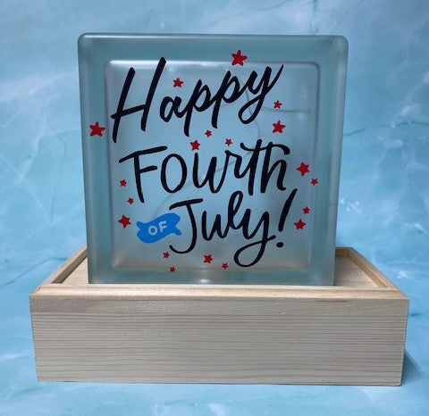 Large Lighted Glass Block