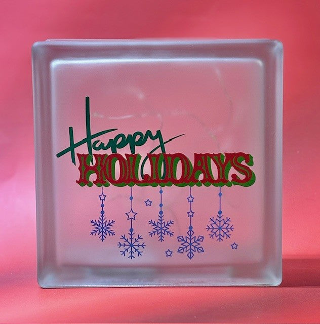 Large Lighted Glass Block