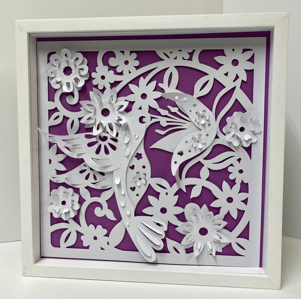 Hummingbird Shadow Box – Custom Heartfelt Designs
