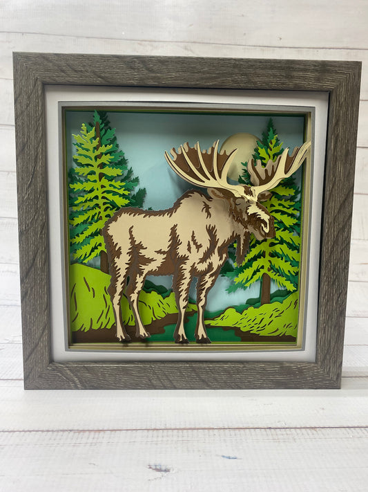 Moose Shadow Box