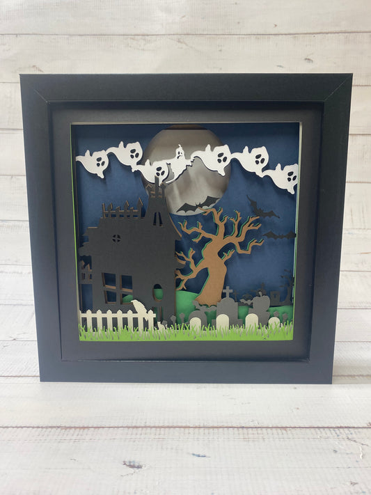 Spooky Ghost Shadow Box