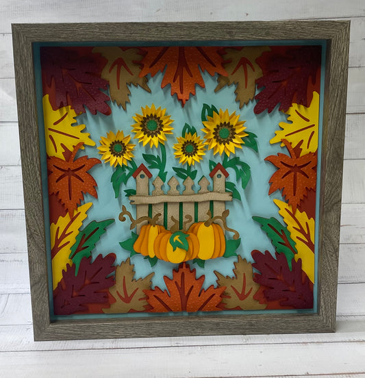 Falling Leaves Shadow Box