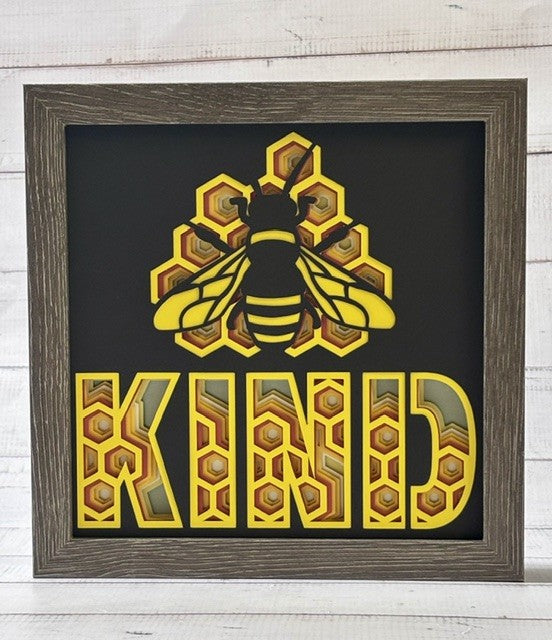 Bee Kind Shadow Box