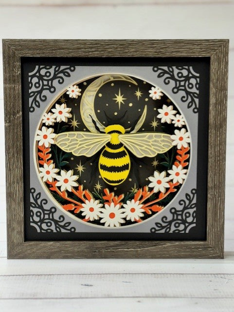 Gothic Bee Shadow Box
