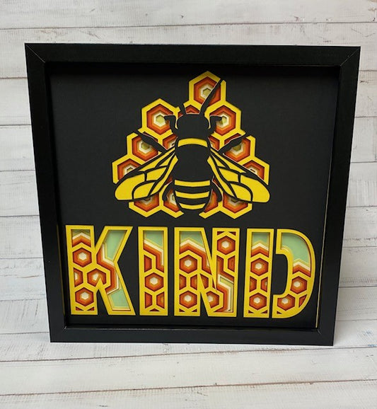 Bee Kind Shadow Box