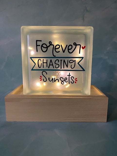 Small Lighted Glass Block