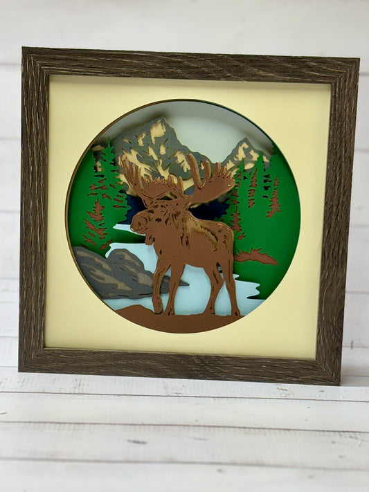 Moose Shadow Box