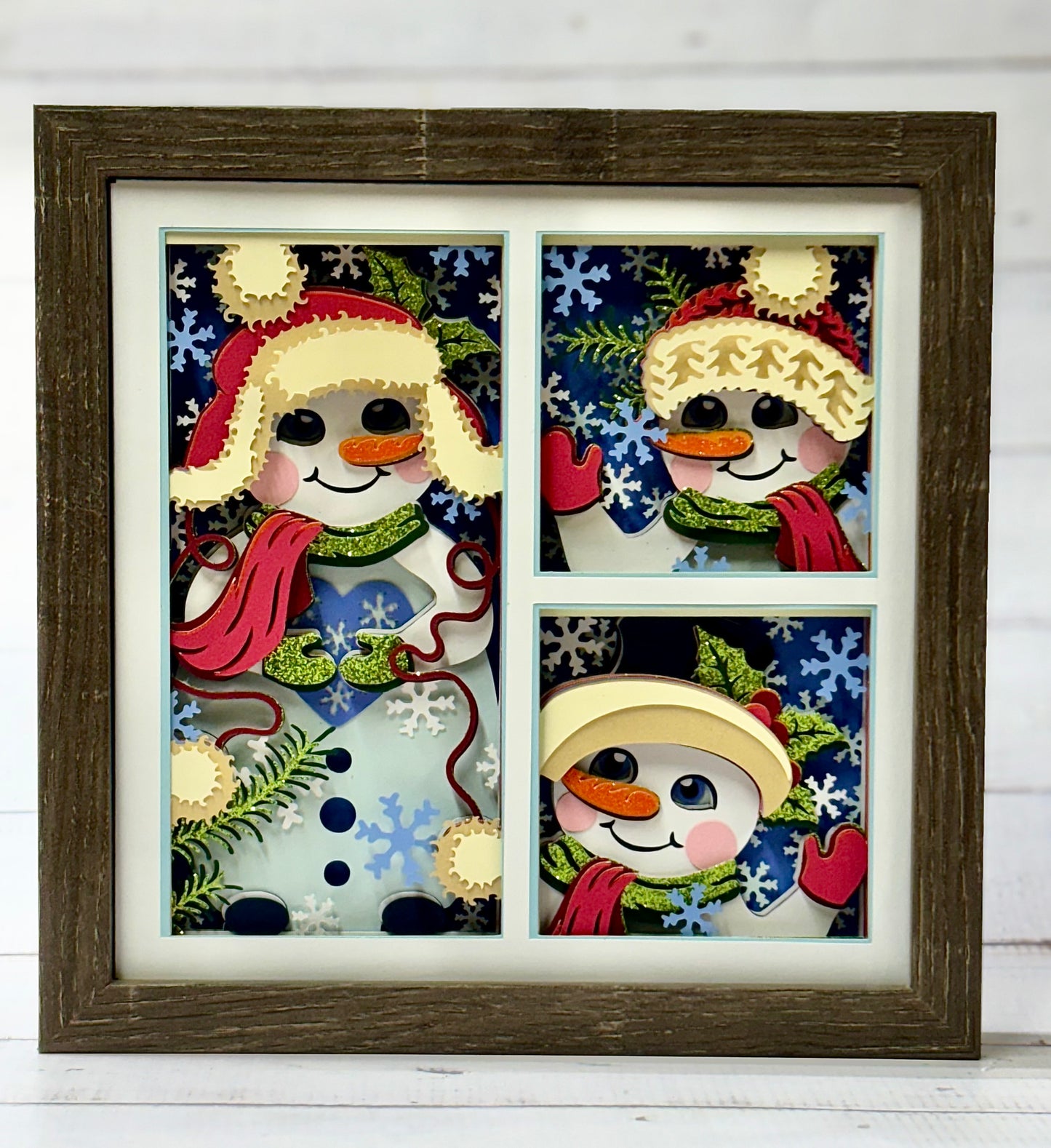 Snowmen Shadow Box