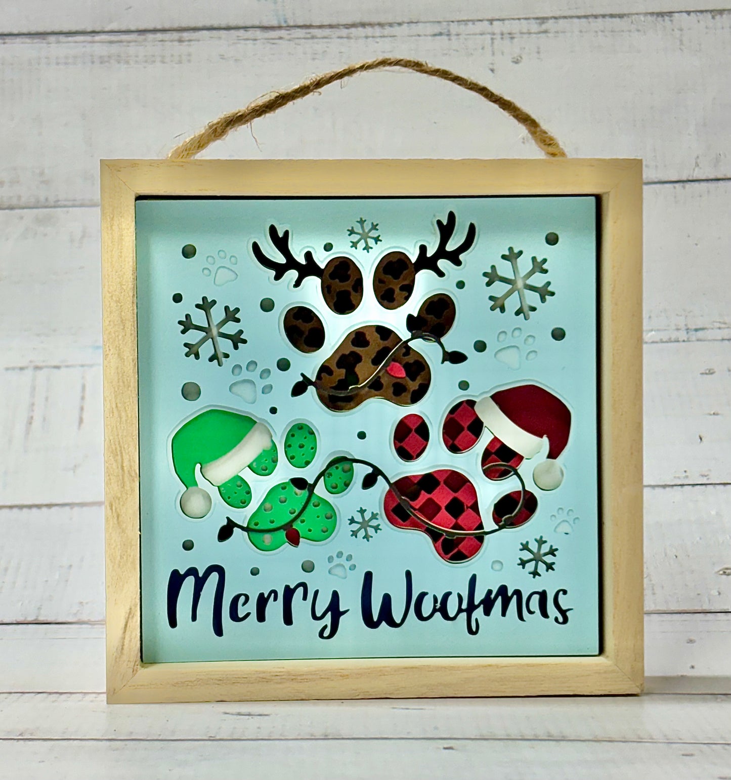 Merry Woofmas Shadow Box