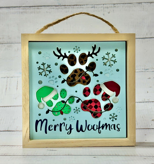 Merry Woofmas Shadow Box