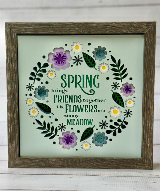 Spring Flower Shadow Box