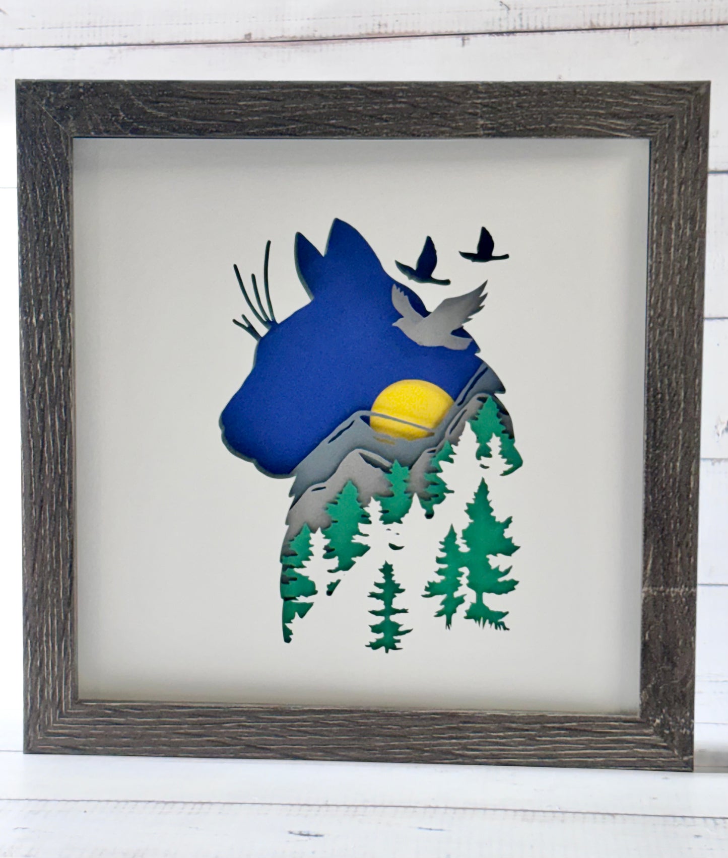 Cat Silhouette Shadow Box