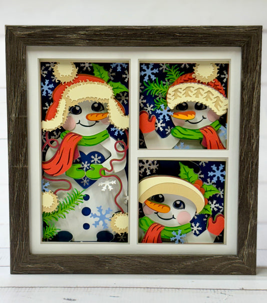 Snowmen Shadow Box