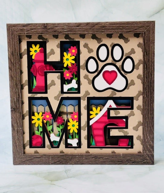 HOME Dog Shadow Box