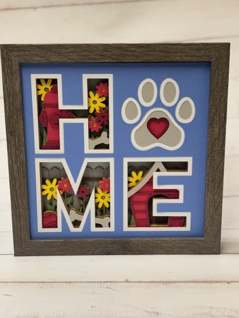 HOME Dog Shadow Box