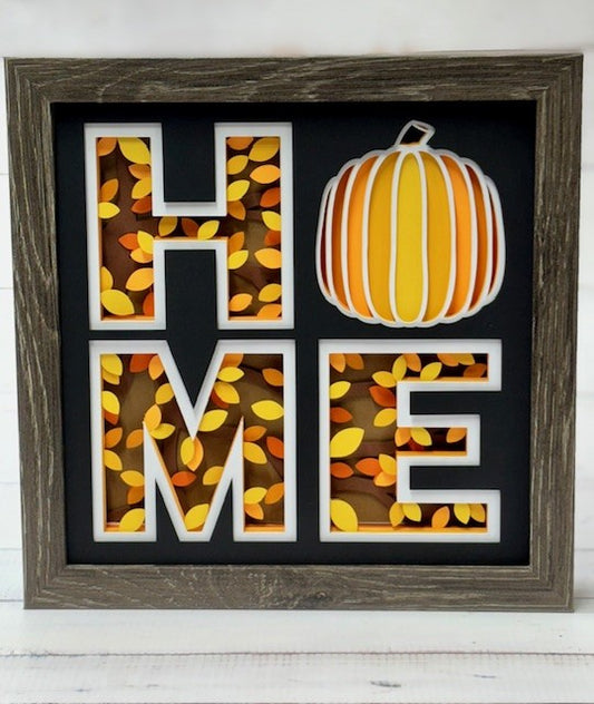HOME Pumpkin Shadow Box