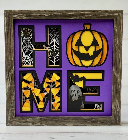HOME Pumpkin Shadow Box