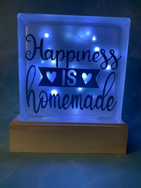 Large Lighted Glass Block